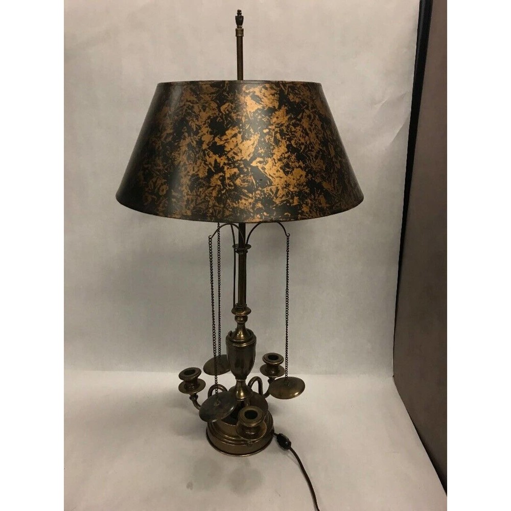 Vintage Bouillette Table lamp Fredrick Cooper Chicago candle holder Desk French
